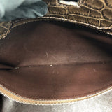 エルメス HERMES バーキン35 □L刻 ハバナ アリゲーターマット ユニセックス ハンドバッグ