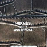 エルメス HERMES バーキン35 □L刻 ハバナ アリゲーターマット ユニセックス ハンドバッグ