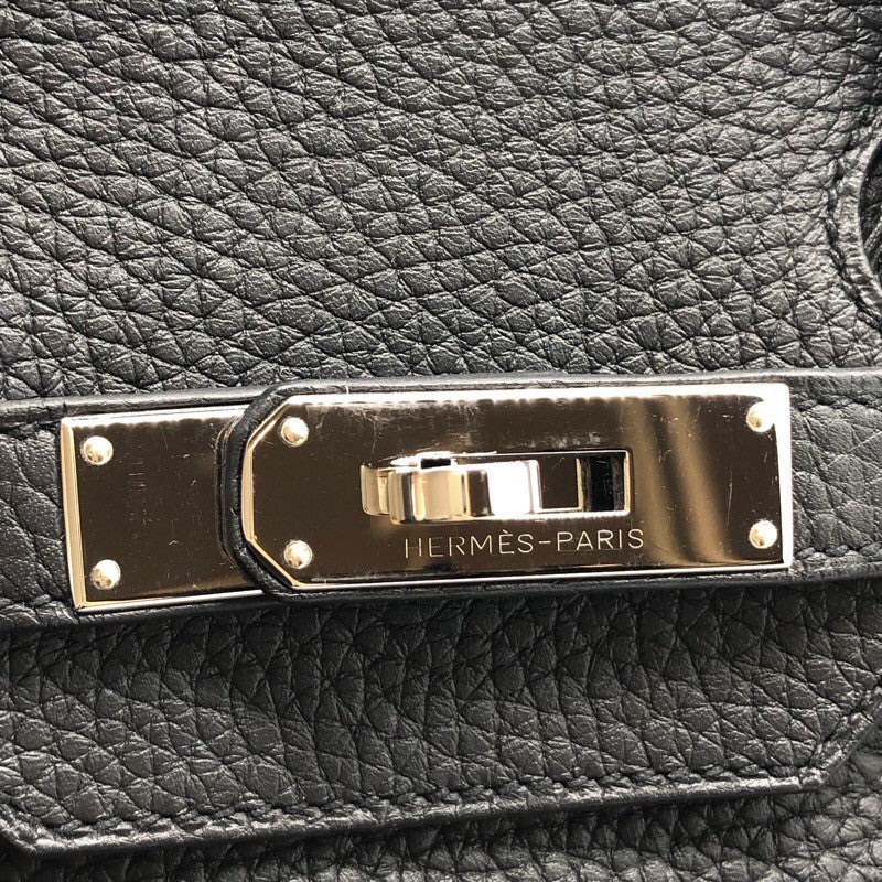エルメス HERMES バーキン35 □O刻 ブラック×SV金具 トリヨン ユニセックス ハンドバッグ