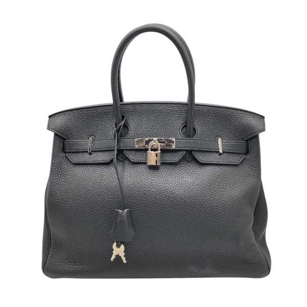 エルメス HERMES バーキン35 □O刻 ブラック×SV金具 トリヨン ユニセックス ハンドバッグ