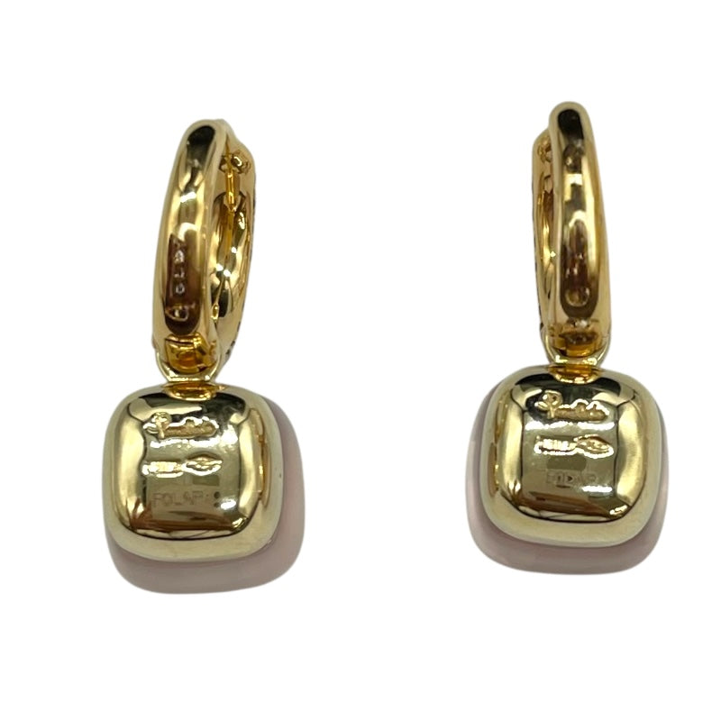 ポメラート Pomellato ヌードローズクォーツ/ブラウンダイヤピアス