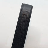 プラダ PRADA サフィアーノレザーキーリング 2PP040 ブラック/SV レザー メンズ キーホルダー