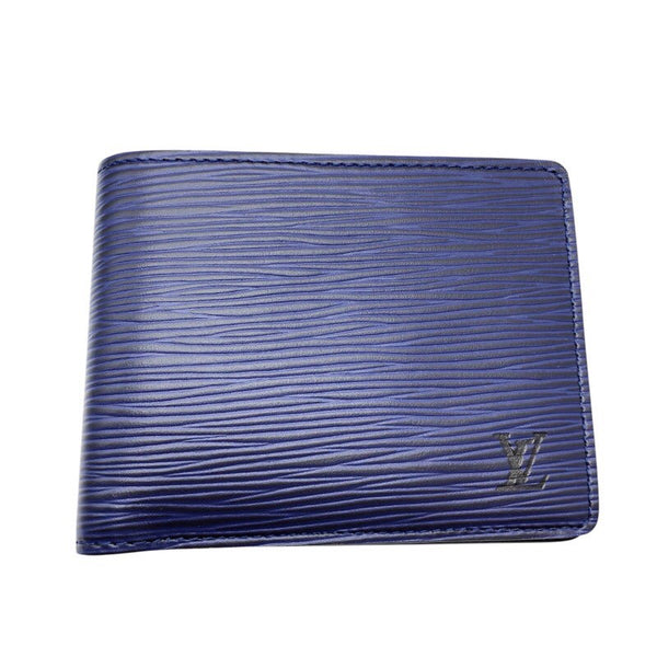 ルイ・ヴィトン LOUIS VUITTON ポルトフォイユ・ミュルティプル M81369 インディゴブルー エピ・エクリプス メンズ 二つ折り財布