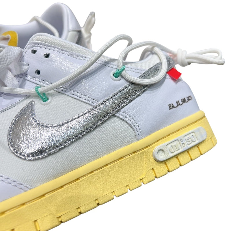 ナイキ NIKE ✖OFFWHITE DUNKLOWスニーカー DM1602-127 キャンバス メンズ スニーカー