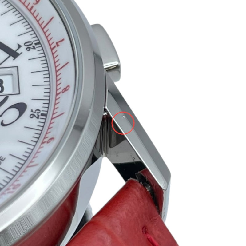 ロンジン LONGINES ヘリテージ テレメーター クロノグラフ L2.780.4.18.2 ホワイト SS/革ベルト（社外品） 自動巻き メンズ 腕時計
