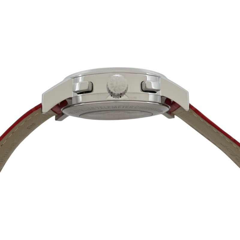 ロンジン LONGINES ヘリテージ テレメーター クロノグラフ L2.780.4.18.2 ホワイト SS/革ベルト（社外品） 自動巻き メンズ 腕時計