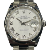 ロレックス ROLEX デイトジャスト36 126200 ホワイト SS メンズ 腕時計