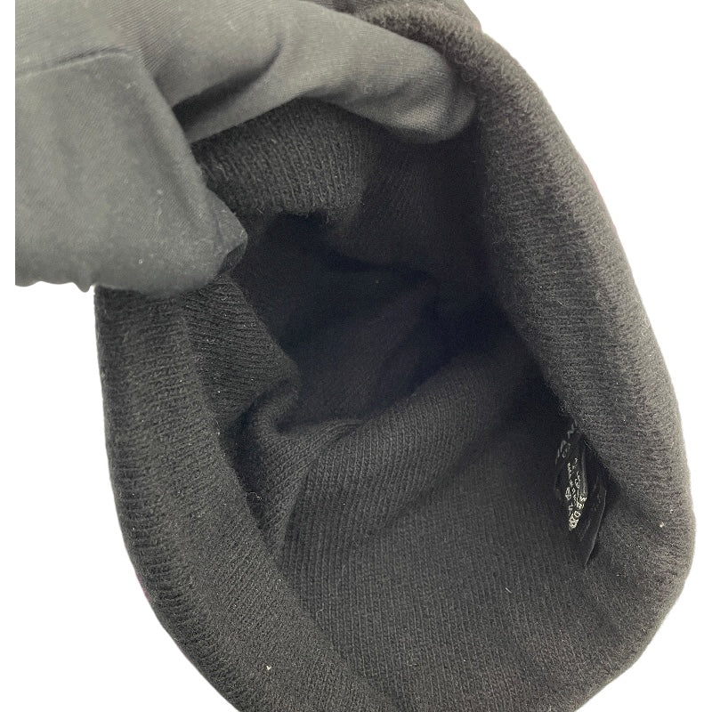 シャネル CHANEL カシミヤ混ロゴニットキャップ ブラック ウール レディース その他ファッション雑貨