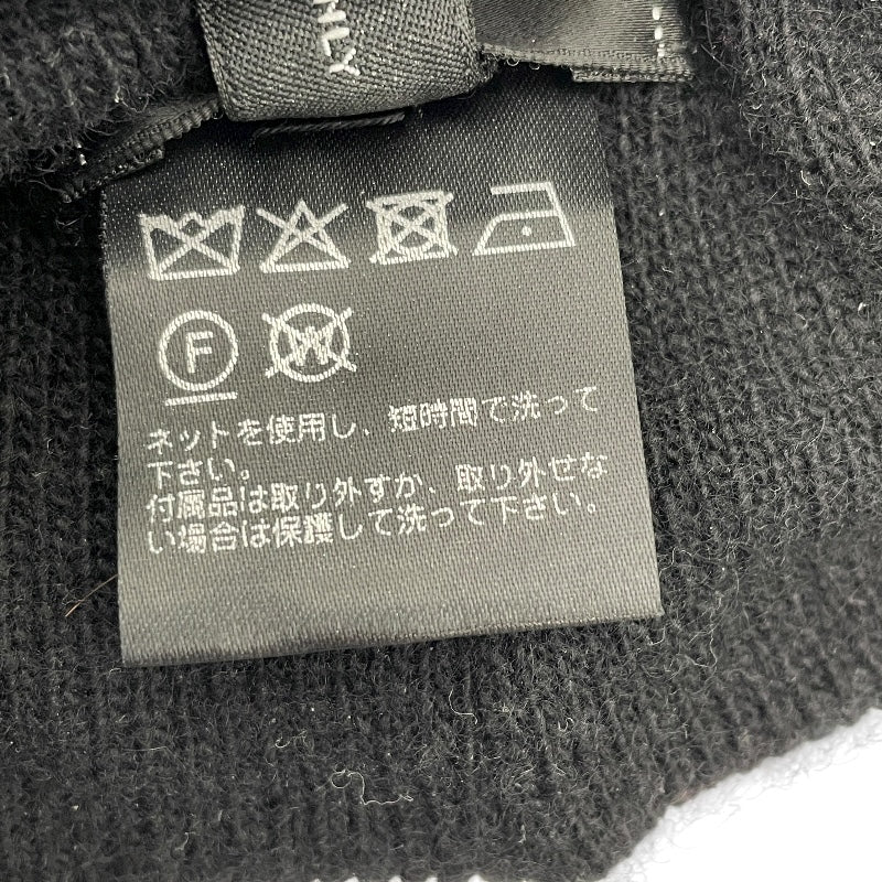 シャネル CHANEL カシミヤ混ロゴニットキャップ ブラック ウール レディース その他ファッション雑貨