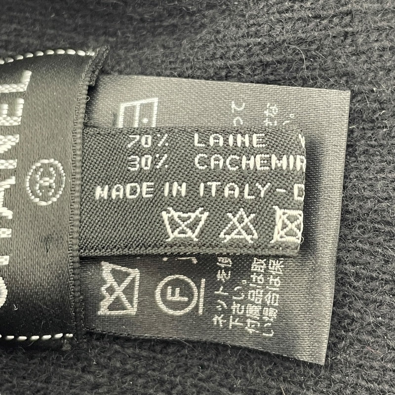 シャネル CHANEL カシミヤ混ロゴニットキャップ ブラック ウール レディース その他ファッション雑貨