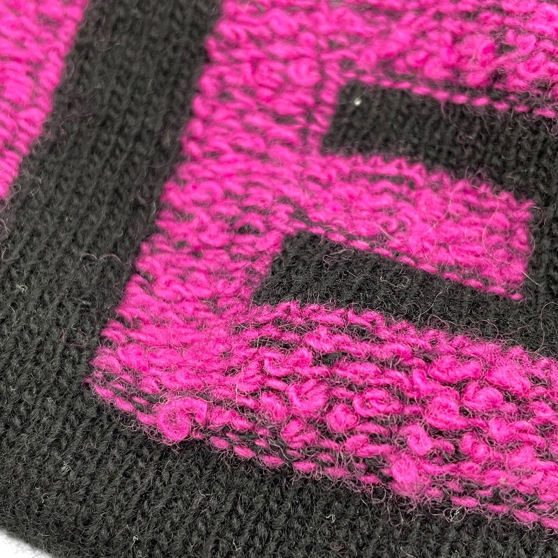 シャネル CHANEL カシミヤ混ロゴニットキャップ ブラック ウール レディース その他ファッション雑貨