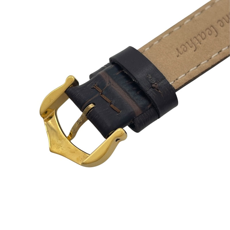 カルティエ Cartier マストタンク SM W1003153 アイボリー GP/革ベルト（社外品） クオーツ レディース 腕時計