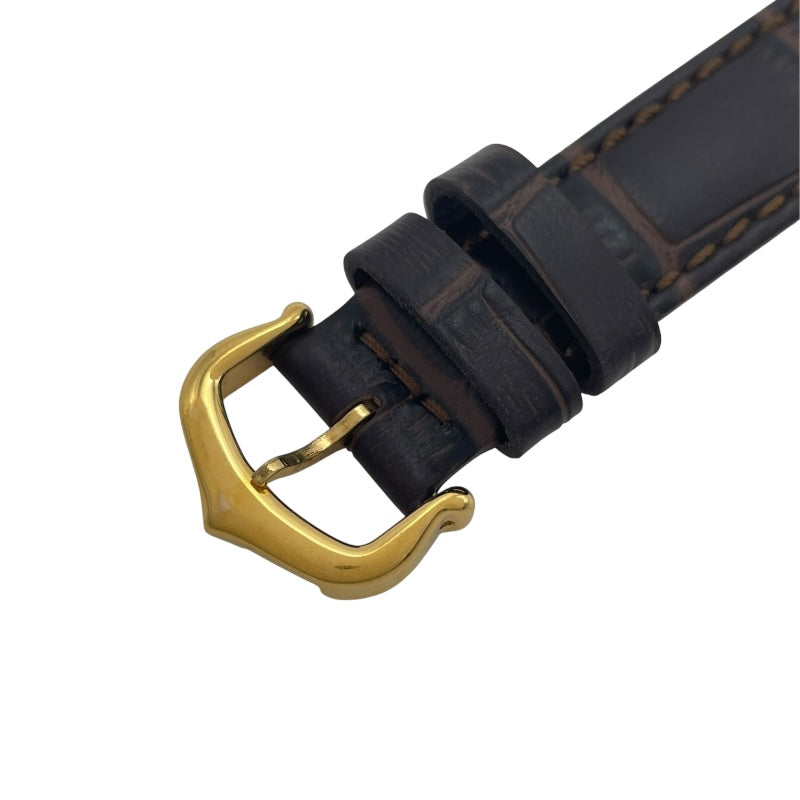 カルティエ Cartier マストタンク SM W1003153 アイボリー GP/革ベルト（社外品） クオーツ レディース 腕時計