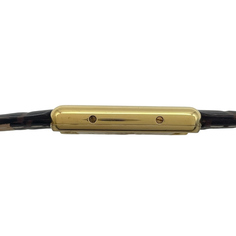 カルティエ Cartier マストタンク SM W1003153 アイボリー GP/革ベルト（社外品） クオーツ レディース 腕時計
