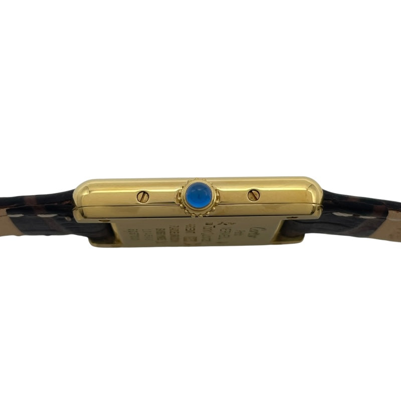 カルティエ Cartier マストタンク SM W1003153 アイボリー GP/革ベルト（社外品） クオーツ レディース 腕時計