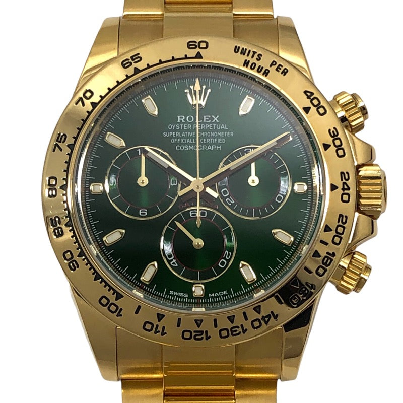 ロレックス ROLEX コスモグラフ・デイトナ ランダムシリアル 116508 グリーン K18YG メンズ 腕時計