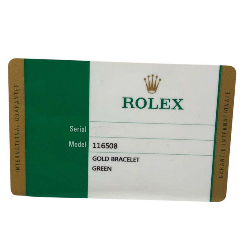 ロレックス ROLEX コスモグラフ・デイトナ ランダムシリアル 116508 グリーン K18YG メンズ 腕時計