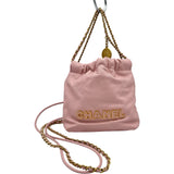 シャネル CHANEL シャネル22ミニ AS3980 ピンク ゴールド金具 ソフトキャビアスキン レディース ショルダーバッグ