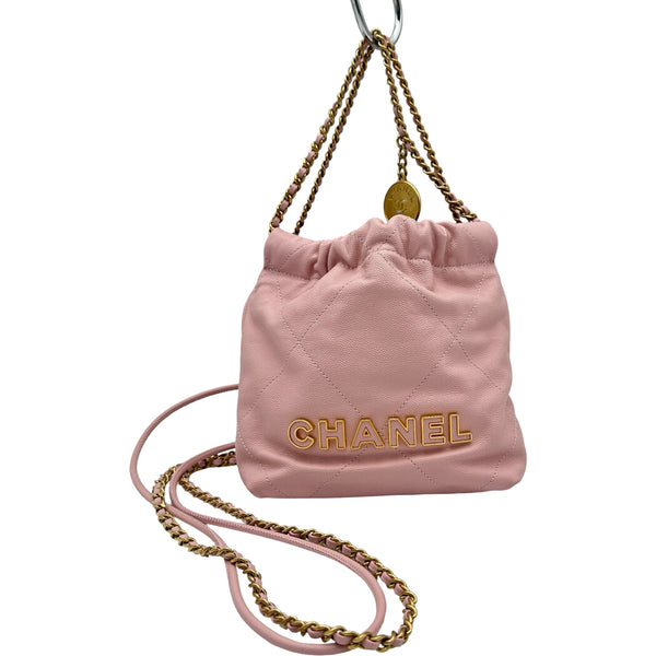 シャネル CHANEL シャネル22ミニ AS3980 ピンク ゴールド金具 ソフト