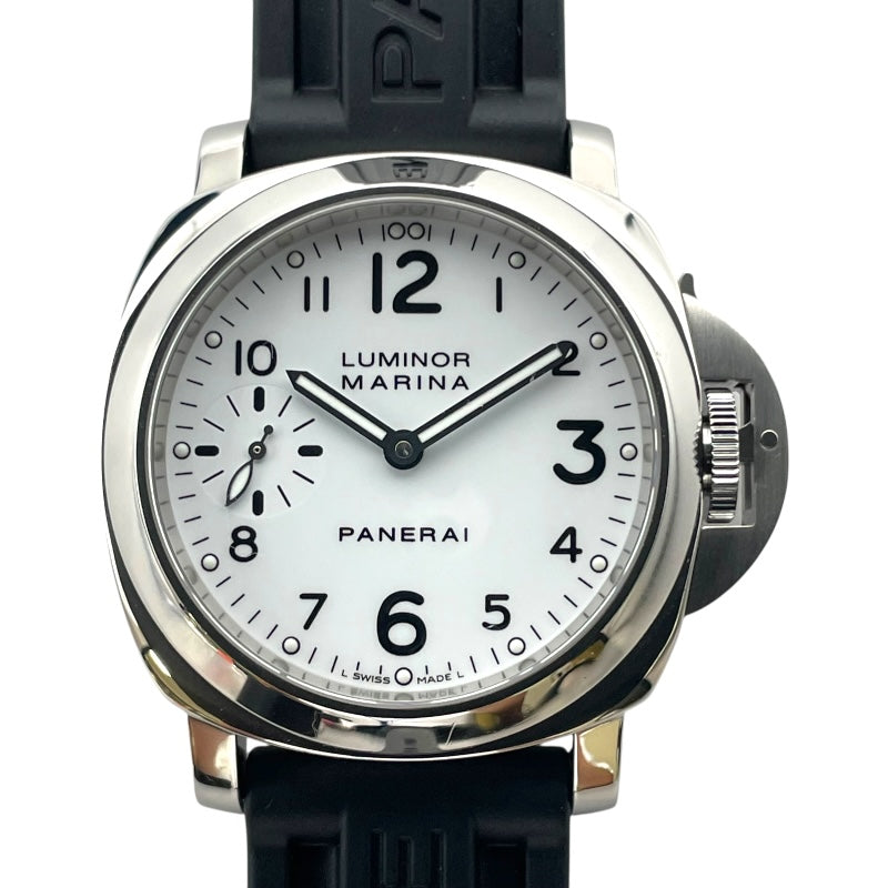 パネライ PANERAI ルミノール マリーナ PAM00113 ホワイト SS 自動巻き メンズ 腕時計