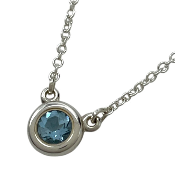 ティファニー TIFFANY＆CO カラーバイザヤード ネックレス アクアマリン シルバー Ag925 アクアマリン ジュエリー