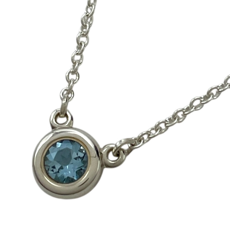ティファニー TIFFANY＆CO カラーバイザヤード ネックレス アクアマリン シルバー Ag925 アクアマリン ジュエリー
