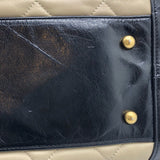 シャネル CHANEL マトラッセ2WAYトート ベージュ・ブラック×GD金具 ラム レディース トートバッグ