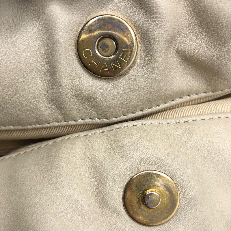 シャネル CHANEL マトラッセ2WAYトート ベージュ・ブラック×GD金具 ラム レディース トートバッグ