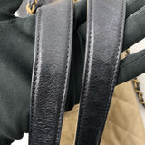 シャネル CHANEL マトラッセ2WAYトート ベージュ・ブラック×GD金具 ラム レディース トートバッグ