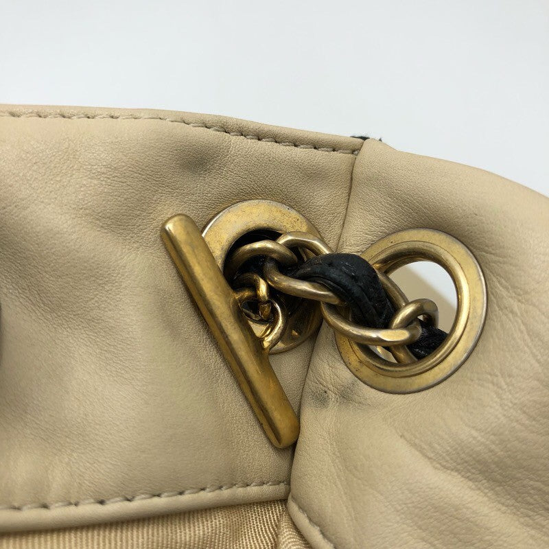 シャネル CHANEL マトラッセ2WAYトート ベージュ・ブラック×GD金具 ラム レディース トートバッグ