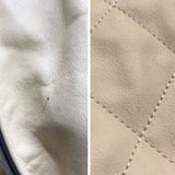 シャネル CHANEL マトラッセ2WAYトート ベージュ・ブラック×GD金具 ラム レディース トートバッグ
