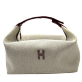 エルメス HERMES ブリッドアブラックGM　ジグザク ルージュアッシュ キャンバス ユニセックス ハンドバッグ