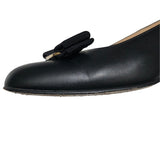 サルヴァトーレ・フェラガモ Salvatore Ferragamo ｳﾞｧﾗﾘﾎﾞﾝﾋｰﾙﾊﾟﾝﾌﾟｽ 30391 ブラック ﾚｻﾞｰ レディース パンプス