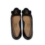 サルヴァトーレ・フェラガモ Salvatore Ferragamo ｳﾞｧﾗﾘﾎﾞﾝﾋｰﾙﾊﾟﾝﾌﾟｽ 30391 ブラック ﾚｻﾞｰ レディース パンプス