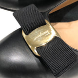 サルヴァトーレ・フェラガモ Salvatore Ferragamo ｳﾞｧﾗﾘﾎﾞﾝﾋｰﾙﾊﾟﾝﾌﾟｽ 30391 ブラック ﾚｻﾞｰ レディース パンプス