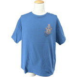 モンクレール MONCLER ×JW ANDERSON ロゴワッペン半袖Tシャツ ブルー コットン メンズ 半袖Ｔシャツ