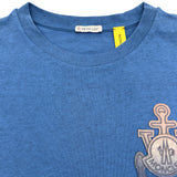 モンクレール MONCLER ×JW ANDERSON ロゴワッペン半袖Tシャツ ブルー コットン メンズ 半袖Ｔシャツ