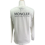モンクレール MONCLER ロゴプリント長袖カットソー アイボリー コットン メンズ 半袖Ｔシャツ