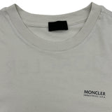 モンクレール MONCLER ロゴプリント長袖カットソー アイボリー コットン メンズ 半袖Ｔシャツ