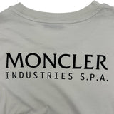 モンクレール MONCLER ロゴプリント長袖カットソー アイボリー コットン メンズ 半袖Ｔシャツ
