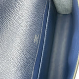 エルメス HERMES サックアデベッシュ21 B刻 ブルーサフィール SV金具 トゴ レディース ショルダーバッグ