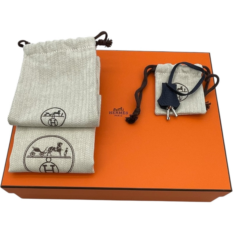 エルメス HERMES サックアデベッシュ21 B刻 ブルーサフィール SV金具 トゴ レディース ショルダーバッグ