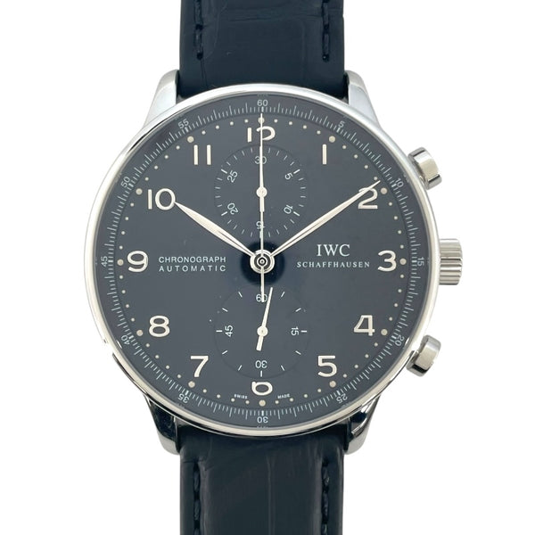 インターナショナルウォッチカンパニー IWC ポルトギーゼ クロノグラフ オートマティック IW371438 ブラック SS メンズ 腕時計