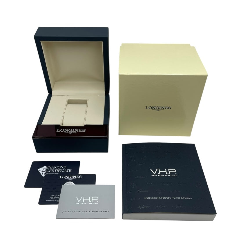 ロンジン LONGINES コンクエスト V.H.P ブラックシェル L3.316.4.88.6 ブラックシェル SS クオーツ メンズ 腕時計