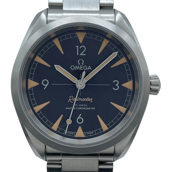 オメガ OMEGA シーマスター レイルマスター コーアクシャル マスタークロノメーター 220.10.40.20.01.001 ブラック SS メンズ 腕時計