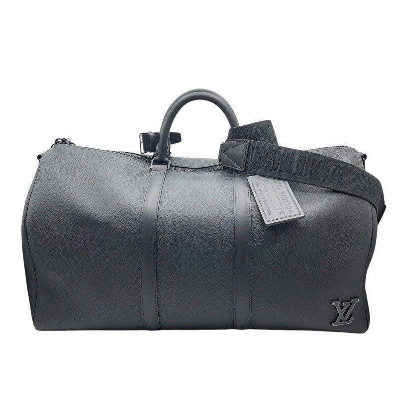 ルイ・ヴィトン LOUIS VUITTON キーポル･バンドリエール 50 M21420 ノワール アエログラム･レザー メンズ ボストンバッグ