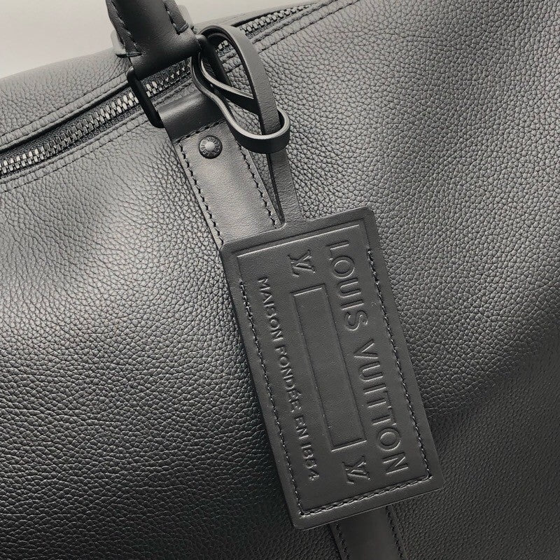 ルイ・ヴィトン LOUIS VUITTON キーポル･バンドリエール 50 M21420 ノワール アエログラム･レザー メンズ ボストンバッグ