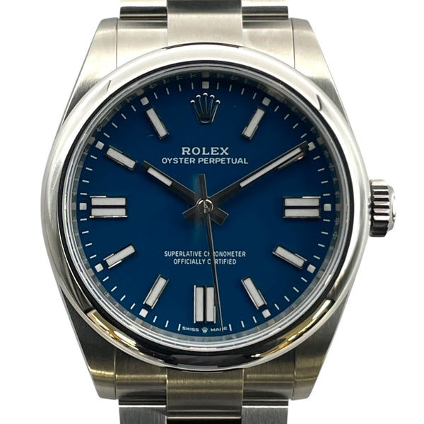 ロレックス ROLEX オイスター パーペチュアル41 メッドブルー 134300 メッドブルー SS 自動巻き メンズ 腕時計