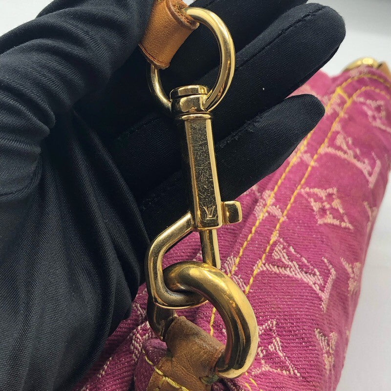 ルイ・ヴィトン LOUIS VUITTON ミニ プリーティ M95216 フューシャ モノグラム・デニム レディース ハンドバッグ