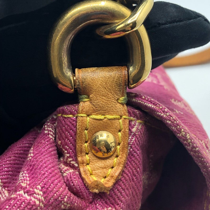 ルイ・ヴィトン LOUIS VUITTON ミニ プリーティ M95216 フューシャ モノグラム・デニム レディース ハンドバッグ